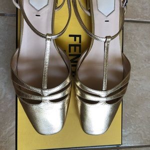 Fendi T-Strap T-Bar Sandals